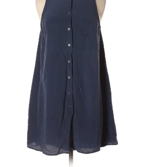 Equipment Button Down Dress in Navy - Picture 3 of 5